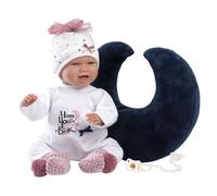 Llorens 74050 NEW BORN - poupée réaliste avec sons et corps en tissu doux - 42 cm