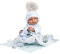 Llorens Baby Doll Tino Blue avec serviette 43 cm