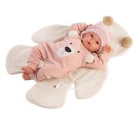 Llorens Llorens-63644 Poupée RN Nouveau-né pleureur 36 cm Ours Rose Toucher Doux 40 cm Multicolore (63644)