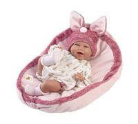 Llorens Poupée bébé nouveau-né Mimi Sourires de 42 cm avec coussin