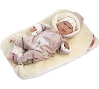 Llorens Poupée pleureuse Lala rose avec oreiller et son 42 cm
