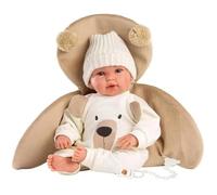 Llorens - Poupée Rn Recien Nacido Lloron 36 Cm Ours Marron Toucher Doux 40 Cm, Multicolore (63645)