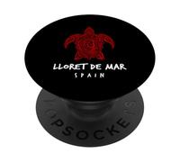 Lloret De Mar Espagne Tortue de Mer Tribal Océan Art Design PopSockets PopGrip Adhésif