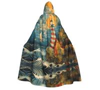LLOTPQ Cape à capuche pour adulte Motif phare de mer