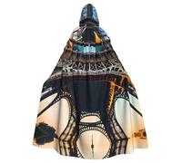 LLOTPQ Cape à capuche unisexe pour adulte - Tour Eiffel de Paris imprimée sur image, cape pour cosplay, fêtes sur le thème des magiciens et plus encore