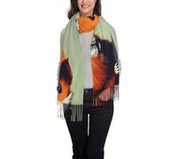 LLOTPQ Foulard à franges imprimé méduses - Automne Hiver Mode Frange Châle pour les femmes, parfait pour les voyages et le quotidien, Illustration cochon d'Inde, taille unique
