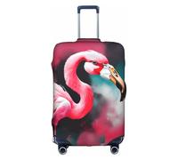 LLOTPQ Housse de protection pour valise, motif flamant rose, pour femmes et filles, accessoires de voyage, étiquettes esthétiques, blanc, S