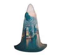 LLOTPQ M Unisexe Hong Kong Imprimé Cape Cape Costume Halloween