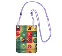LLOTPQ Sac de transport noir pour téléphone portable - Motif symboles mathématiques de l'école - Sac à bandoulière avec sangle universelle, idéal pour les déplacements, le shopping, violet, Taille