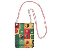 LLOTPQ Sac de transport noir pour téléphone portable - Motif symboles mathématiques de l'école - Sac à bandoulière avec sangle universelle, idéal pour les déplacements, le shopping, rose, Taille