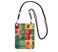 LLOTPQ Sac de transport noir pour téléphone portable - Motif symboles mathématiques de l'école - Sac à bandoulière avec sangle universelle, idéal pour les déplacements, le shopping, Noir , Taille