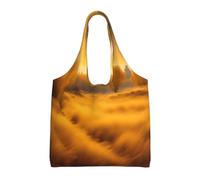 LLOTPQ Sacs fourre-tout en toile avec imprimé paysage de plage - Sacs d'épicerie pour femme, sac fourre-tout de rangement pour le shopping, les voyages, la plage et un usage quotidien, Paysages