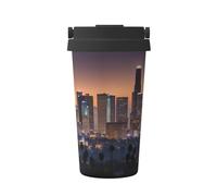 LLOTPQ Tasse à café isotherme Los Angeles Skyline - 500 ml - En acier inoxydable - Double couche