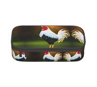 LLOTPQ Trousse à crayons à rayures vertes - Organiseur de stylos pour filles et garçons, fournitures scolaires, papeterie et utilisation de bureau, Shine Rooster, Taille unique, Cartable