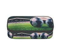 LLOTPQ Trousse à crayons avec imprimé perroquets sur arbre - Organiseur de stylos pour filles et garçons, fournitures scolaires, papeterie et utilisation au bureau, Ballon de football, Taille unique