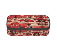 LLOTPQ Trousse à crayons colorée et fabuleuse avec imprimé flamants roses - Organiseur de stylos pour filles et garçons, fournitures scolaires, papeterie et utilisation de bureau, Maison de sapin de