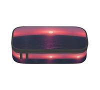 LLOTPQ Trousse à crayons colorée et fabuleuse avec imprimé flamants roses - Organiseur de stylos pour filles et garçons, fournitures scolaires, papeterie et utilisation de bureau, Bright Moon At Sea