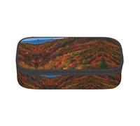 LLOTPQ Trousse à crayons imprimée guitares colorées - Organiseur de stylos pour filles et garçons, fournitures scolaires, papeterie et utilisation au bureau, Blue Ridge Parkway Mountains, Taille