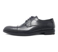 LLOYD Chaussures d'affaires Lias à lacets en cuir lisse pour homme - Élégantes et unies, Noir , 41 EU