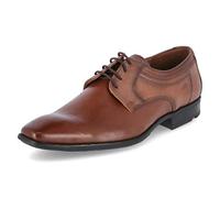 LLOYD Lacour Chaussures basses à lacets pour homme, chaussures d'affaires, Derby, taille normale, cognac, 49.5 EU