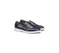 LLOYD Unisex HEROLD Chaussures sans lacets Bleu in 44.5 Largeur normale Cuir lisse Loisirs