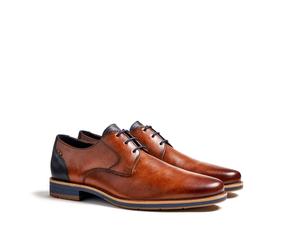 LLOYD Unisex LAGOS chaussures derby | chaussures à lacets Marron in 40.5 Largeur normale Cuir gaufré Business