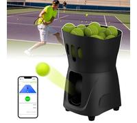 LLOZoo Lance-balles de Tennis Professionnel, contrôlé par Application, Vitesse de Balle : 5 à 20 km/h, Rotation et fréquence réglables, autonomie de 8 h, entraînement multimodal,A
