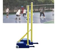 LLOZoo Poteaux de Volley-Ball pour Jardin, Support de Filet de Badminton Robuste avec Filet de Volley-Ball/Badminton, Base lestée de 70 à 80 kg, Hauteur réglable et Base renforcée, pour Stade,A