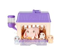 LLP Little Live Pets Mama Surprise P'tits Lapins, Prends Soin de la Maman Lapin dans Son clapier pour découvrir 2, 3 ou 4 bébés