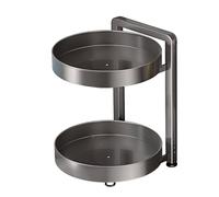 LLPEIJIE026 360° étagère à épices Rotative Rotatif Tourniquet à Epices en Acier au Carbone 2 étages Plateau Tournant Epices,Porte Epices Cuisine, Etagère Rotative Multirangements