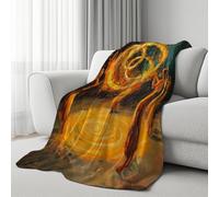 LLponhg Plaid Polaire pour Lit 2 Personnes Peinture à l'huile Danseuse Couverture en Flanelle Douce et Chaude Pop Art Feu Couverture Art Décoratif Femme Couvertures pour Canapé et Salon 180x230 cm