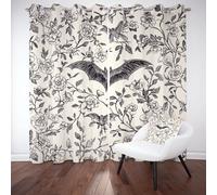 LLponhg Rideaux Occultants Enfant Chauve Souris Florale Animale Rideau Thermique Isolant Tenture Murale pour Chambre Garçon Fille, Salon Polyester à Oeillets 2 Panneaux, 117 x 138cm