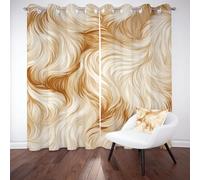 LLponhg Rideaux Occultants Enfant Motif de Fourrure Animale Rideau Thermique Isolant Tenture Murale pour Chambre Garçon Fille, Salon Polyester à Oeillets 2 Panneaux, 117 x 138cm