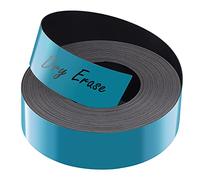 LLPT Bande magnétique 2,54 cm x 8 m Blanc effaçable à sec Étiquettes en rouleau magnétique bleu inscriptible Ruban adhésif magnétique flexible inscriptible et découpable réutilisable (DMS146)