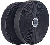LLPT couture sur bande auto-agrippante en nylon 2,5 cm x 10 m chaque rouleau Bandes auto-agrippantes robustes pour coudre des chaussures de bricolage avec poche à rideaux vêtements de sport (noir)