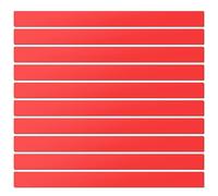 LLPT Étiquettes Magnétiques Effaçables 10 pièces Aimant inscriptible vierge Panneaux magnétiques réutilisables pour tableau blanc Couleur Rouge 2.5CM x 30CM (DMS11210RD)