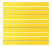 LLPT Étiquettes Magnétiques Effaçables 10 pièces Aimant inscriptible vierge Panneaux magnétiques réutilisables pour tableau blanc Couleur Jaune 5CM x 30CM (DMS21210YW)