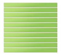 LLPT Étiquettes Magnétiques Effaçables 10 pièces Aimant inscriptible vierge Panneaux magnétiques réutilisables pour tableau blanc Couleur Vert 2.5CM x 30CM (DMS11210GN)