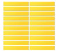 LLPT Étiquettes Magnétiques Effaçables 20 pièces Aimant inscriptible vierge Panneaux magnétiques réutilisables pour tableau blanc Couleur Jaune 2.5CM x 30CM (DMS11220YW)