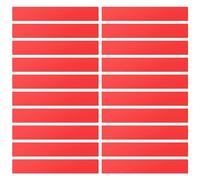 LLPT Étiquettes Magnétiques Effaçables 20 pièces Aimant inscriptible vierge Panneaux magnétiques réutilisables pour tableau blanc Couleur Rouge 2.5CM x 30CM (DMS11220RD)