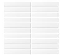 LLPT Étiquettes Magnétiques Effaçables 20 pièces Aimant inscriptible vierge Panneaux magnétiques réutilisables pour tableau blanc Couleur Blanc 5CM x 30CM (DMS21220WT)