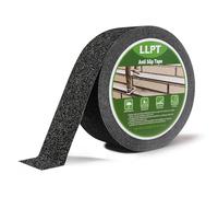 LLPT Grip Tape | Ruban Antidérapant Résistant | pour Escaliers Étanche Extérieur Intérieur | Bandes de Traction Antidérapantes | pour Marches Bateaux Rampes Escaliers (ASB211) | Noir | 51mm x 11m
