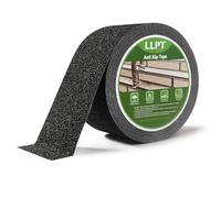 LLPT Grip Tape | Ruban Antidérapant Résistant | pour Escaliers Étanche Extérieur Intérieur | Bandes de Traction Antidérapantes | pour Marches Bateaux Rampes Escaliers (ASB311) | Noir | 76mm x 11m