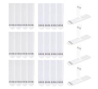 LLPT Languette Accroche Tableau | 12 Paires (24 Bandes) | Medium 19 x 72 mm | Crochets Sans Clous | Bandes Adhésives Murales Ultra-Résistantes et Anti-Dégâts | Pour Affiches (MW19712) | Blanc
