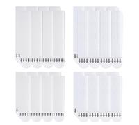 LLPT Languette Accroche Tableau | 16 Paires (32 Bandes) | 8L + 8M | Crochets Sans Clous | Bandes Adhésives Murales Ultra-Résistantes et Anti-Dégâts | Pour Affiches (WML08) | Blanc
