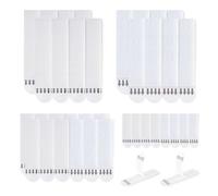 LLPT Languette Accroche Tableau| 18 Paires (36 Bandes) | 8L + 6M + 4S | Crochets Sans Clous | Bandes Adhésives Murales Ultra-Résistantes et Anti-Dégâts | Pour Affiches (WSML468) | Blanc