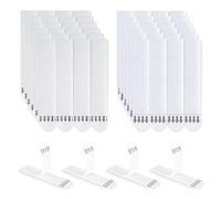LLPT Languette Accroche Tableau | 24 Paires (48 Bandes) | Large 19 x 94 mm | Crochets Sans Clous | Bandes Adhésives Murales Ultra-Résistantes et Anti-Dégâts | Pour Affiches (LW19924) | Blanc
