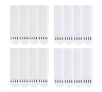 LLPT Languette Accroche Tableau | 8 Paires (16 Bandes) | Medium 19 x 72 mm | Crochets Sans Clous | Bandes Adhésives Murales Ultra-Résistantes et Anti-Dégâts | Pour Affiches (MW1978) | Blanc