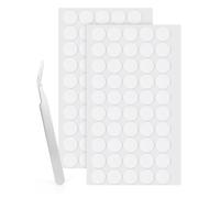LLPT Point adhésives double face ronde transparente 100 pièces 15 mm Autocollants Nano Amovibles Très Adhésifs Étanches et Sans Trace Pour Décoration DIY à la Maison (ND15100)