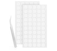 LLPT Point adhésives double face ronde transparente 100 pièces 20 mm Autocollants Nano Amovibles Très Adhésifs Étanches et Sans Trace Pour Décoration DIY à la Maison (ND20100)